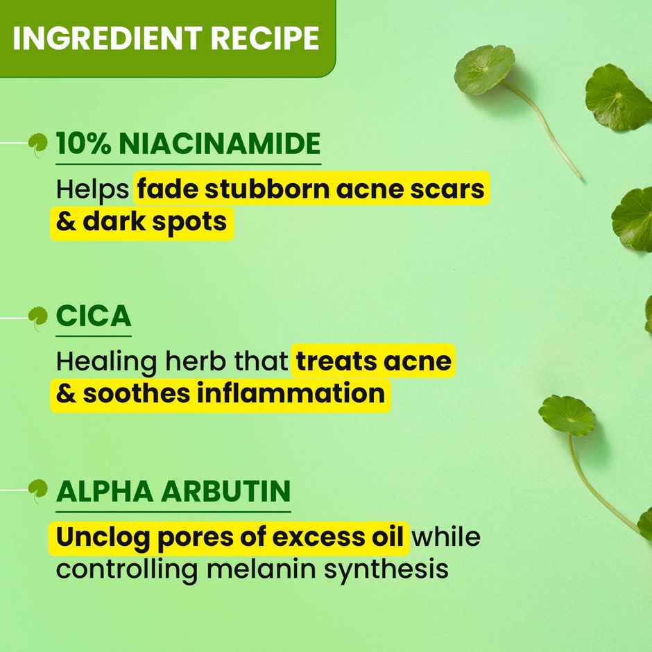 Dot & Key 10% Niacinamide Cica Face Serum With 3% Tranexamic For Dark Spots & Acne Scars