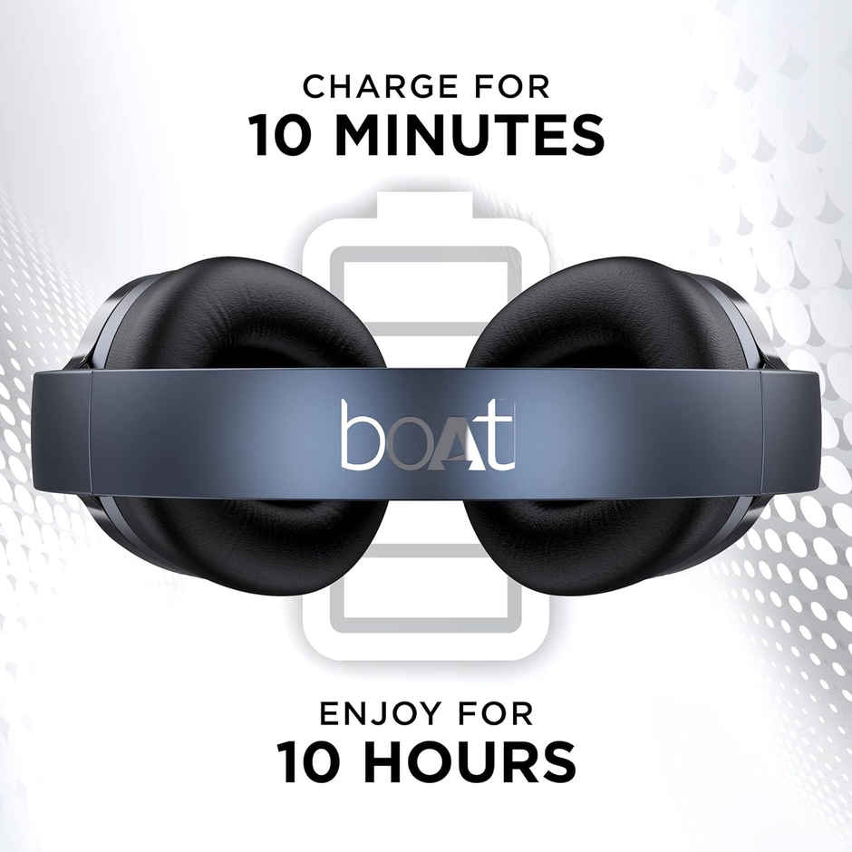 boAt Nirvanaa 751 Anc Over Ear Bt Headphones W Anc Upto 33Db 65H Playtime Asap Charge - Bold Blue