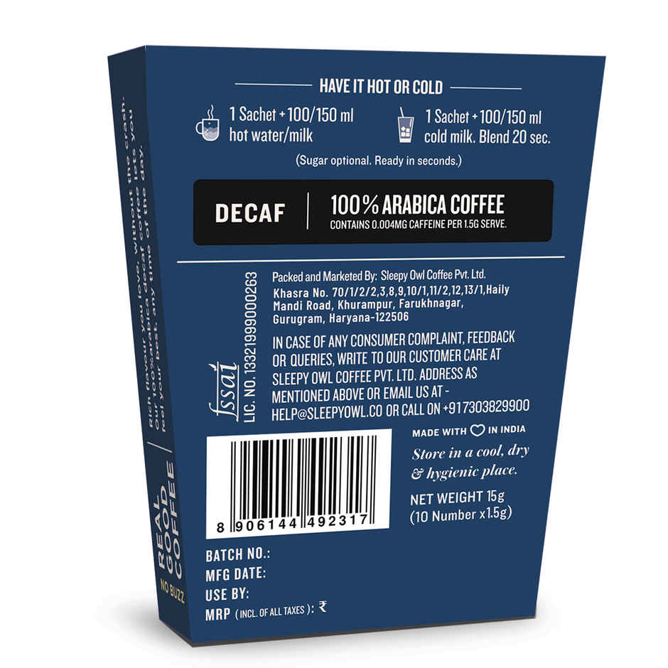 Sleepy Owl Decaf 100% Arabica Instant Coffee