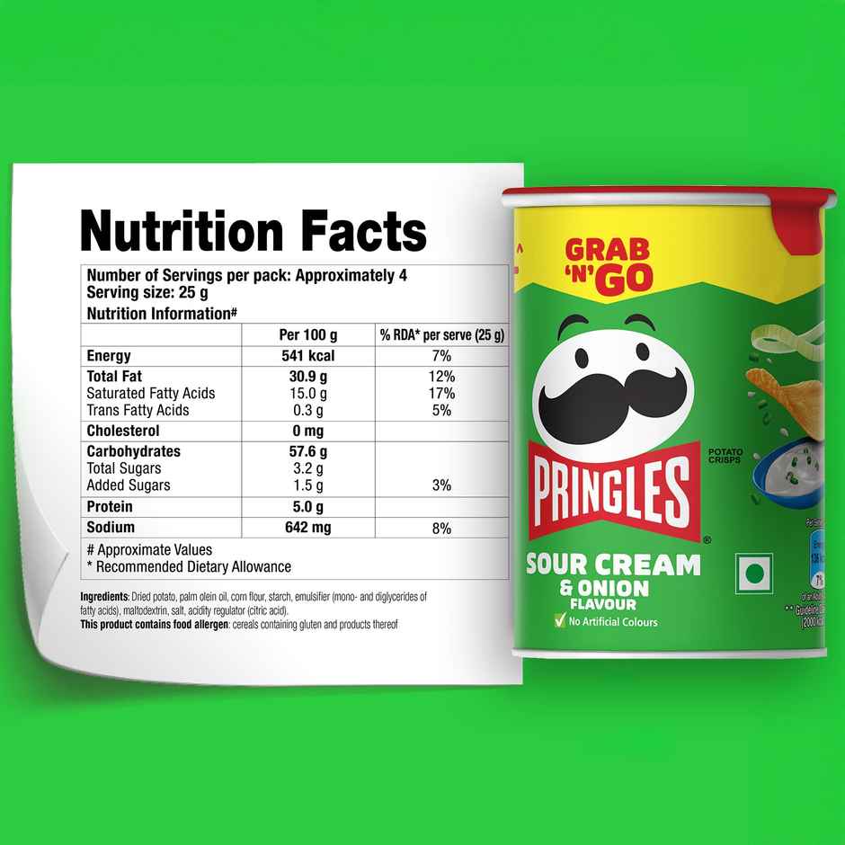 Pringles Potato Chips | Sour Cream & Onion