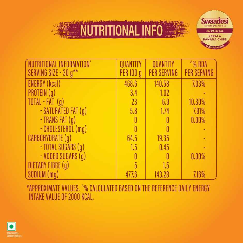 UNIBIC Kerala Banana Chips Classic Salted | No Palm Oil
