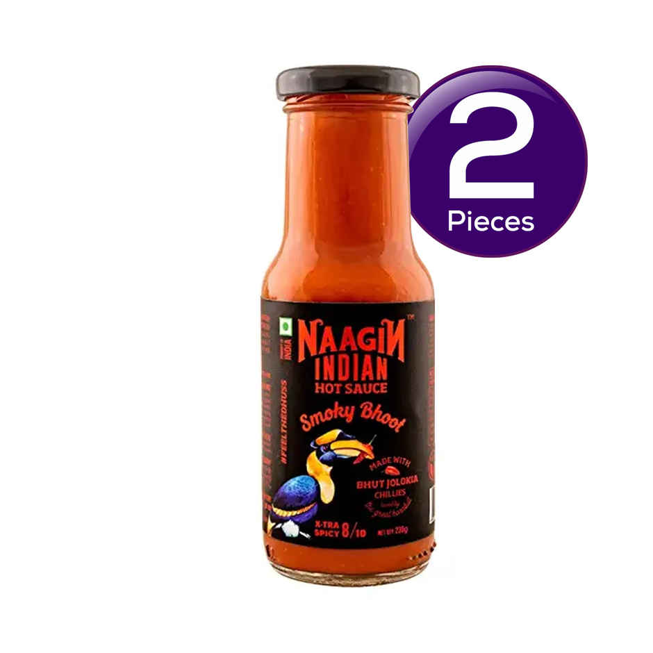 Naagin Hot Sauce Smoky Bhoot Jolokia - Extra Spicy Pepper Chilli Sauce Combo