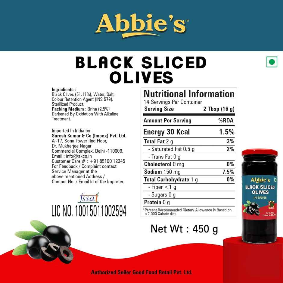 Abbie's Black Slice Olive