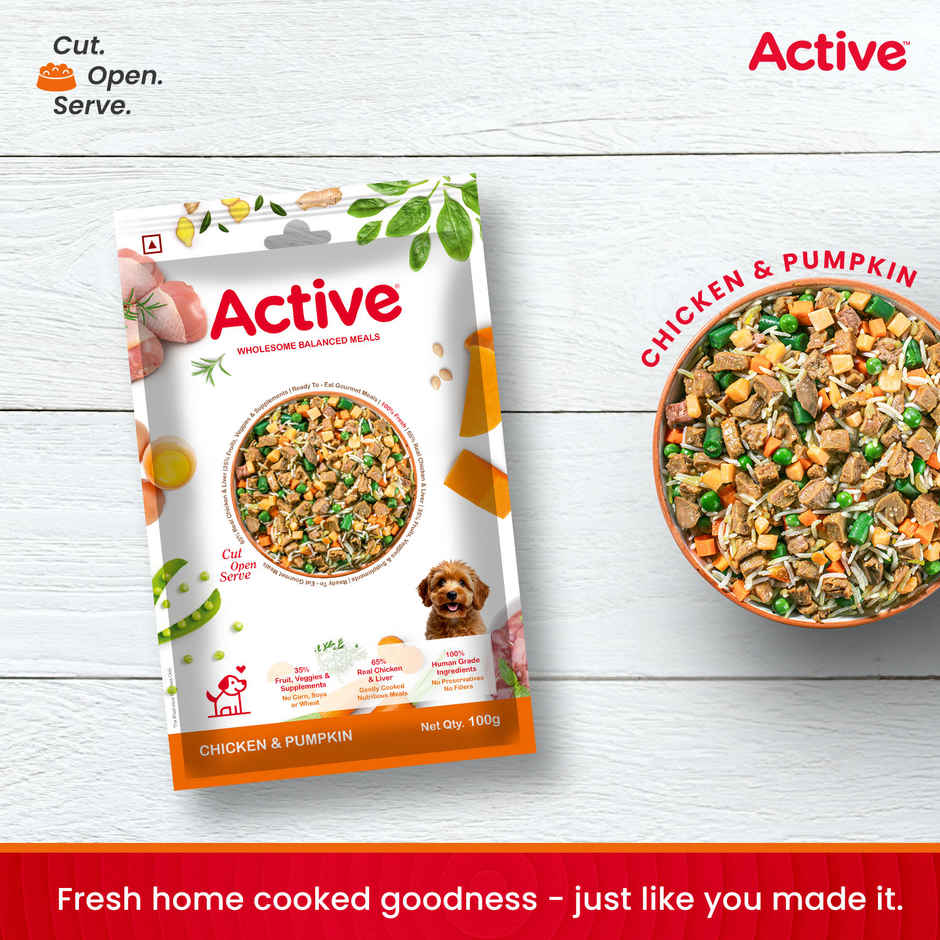 Active Chicken and Pumpkin Biryani Fresh Dog Food