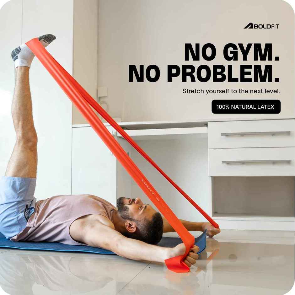 Boldfit Resistance Bands For Workout Pilate Bands Red, Blue, Black 3Set