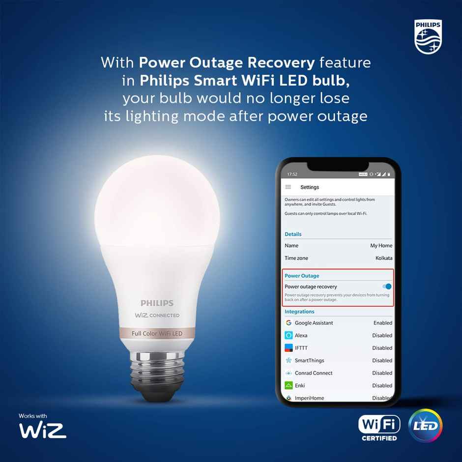 Philips Smart B22 Wi-Fi Led T-Beamer 20-Watt 2-Feet