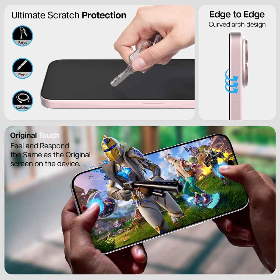 Iphone 15 Easy Do Tempered Glass Screen Protector Guard | Gt Series | Matte- 1 Pack