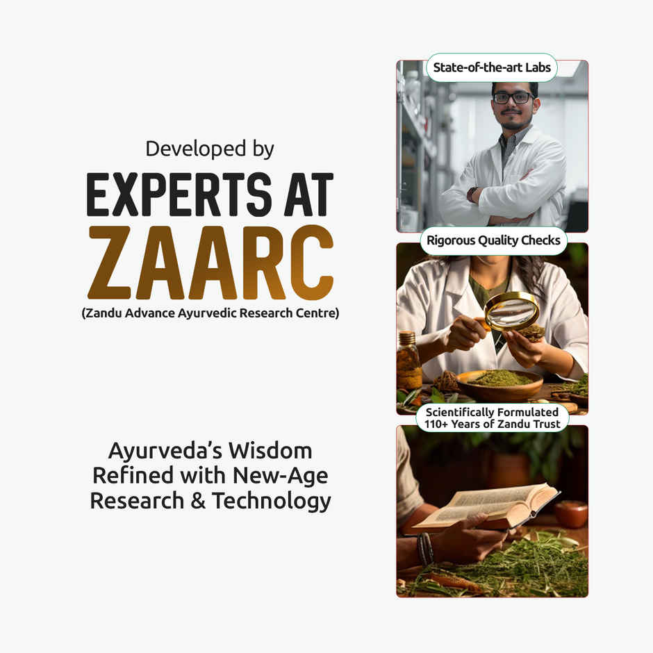 Zandu Ashwagandha Gold Plus Made with 24K Pure gold 9 Potent Herbs, Helps Improves Strength