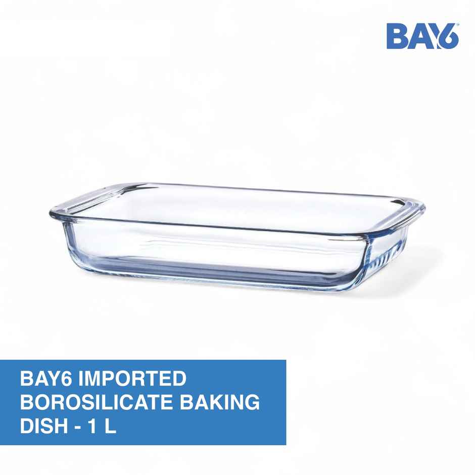 BAY6 Premium Imported Borosilicate Baking Dish Rectangle - 1 L