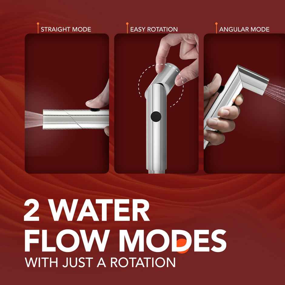 Lorazzo Duo Drift Health Faucet Jet Spray Set with 1-meter Hose Pipe | Wall Hook