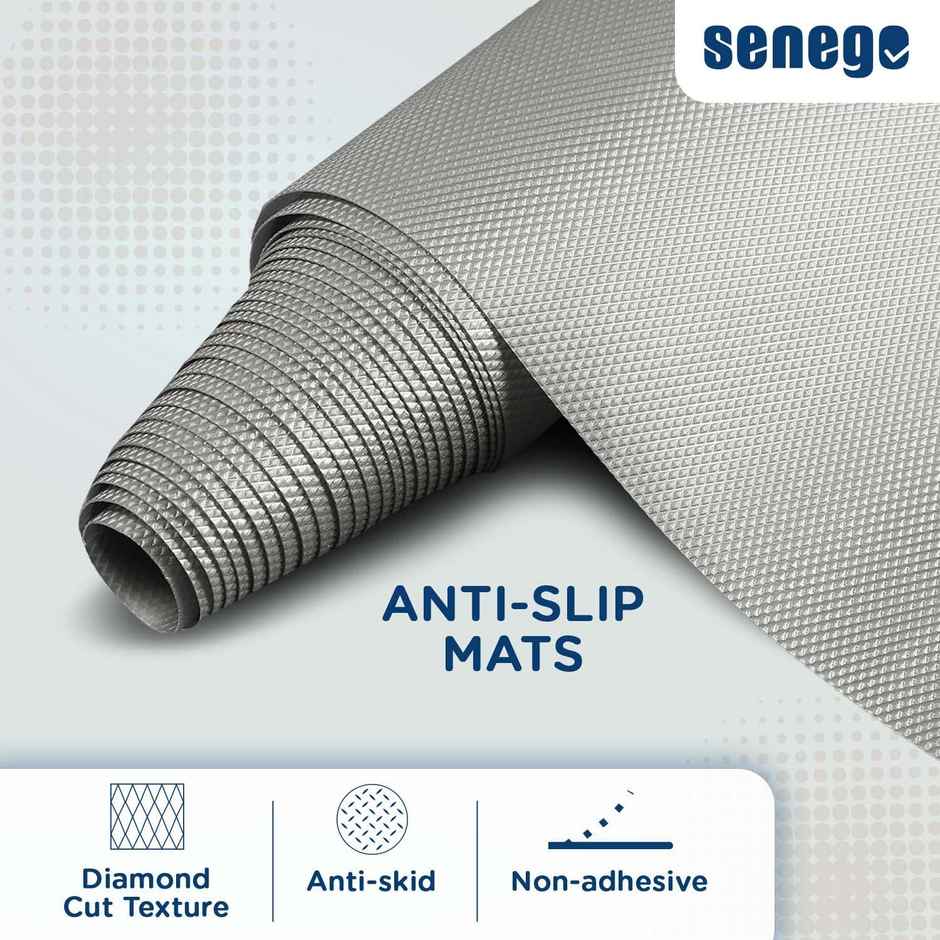 Senego Anti Slip Mats | Diamond | 60 cm x 10 m | Grey