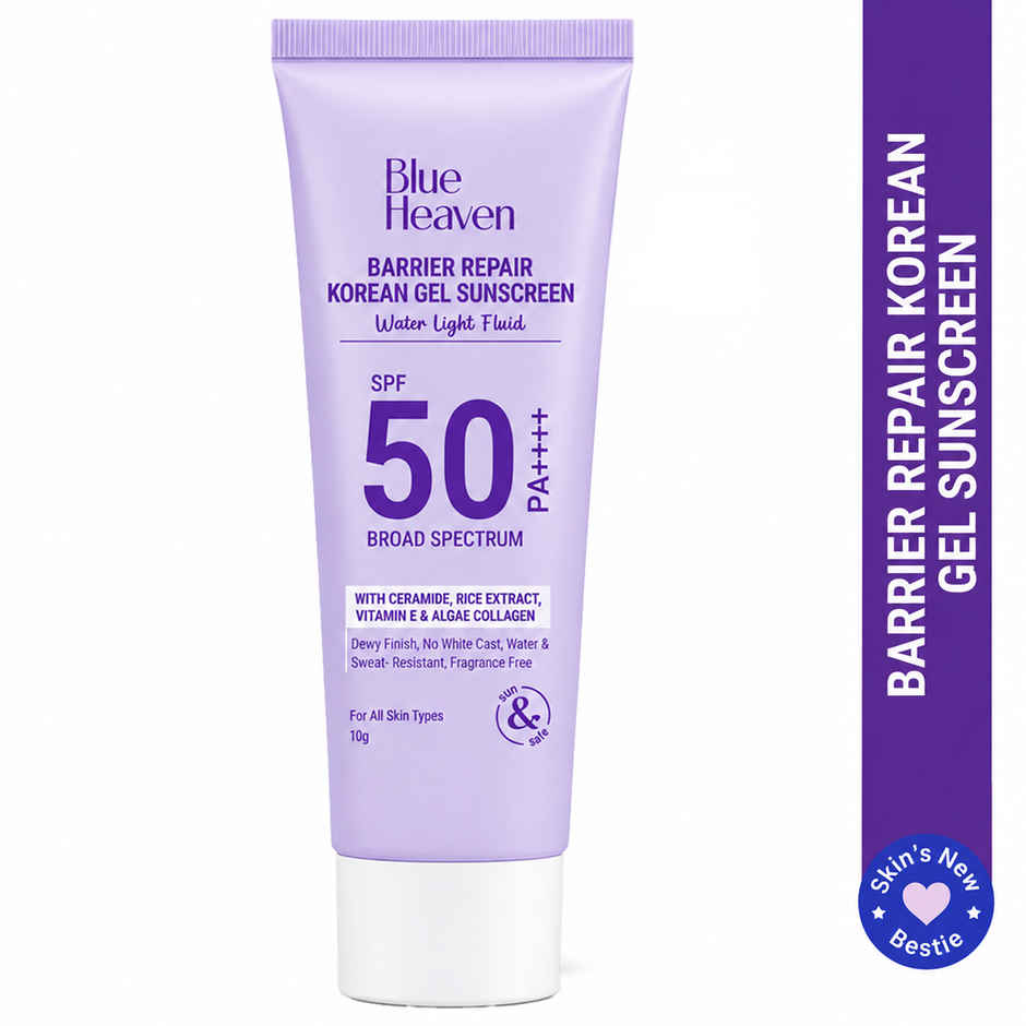 Blue Heaven Barrier Repair Korean Gel Sunscreen SPF50 PA ++++ Sun Cream for Men and Women