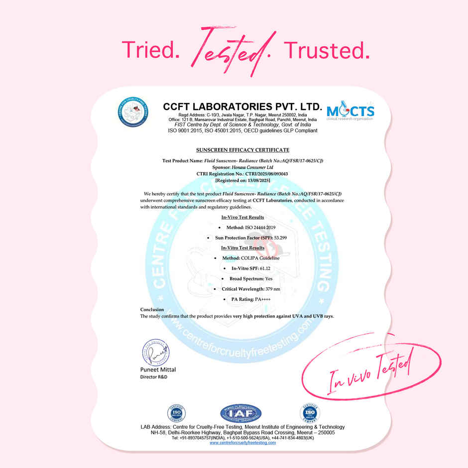 Aqualogica Radiance+ Water Light Fluid Sunscreen