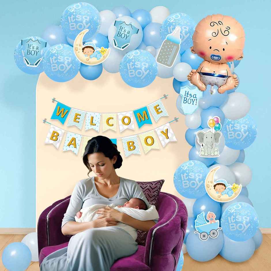 Welcome Home Baby Boy Decoration Kit | Blue | Party Propz