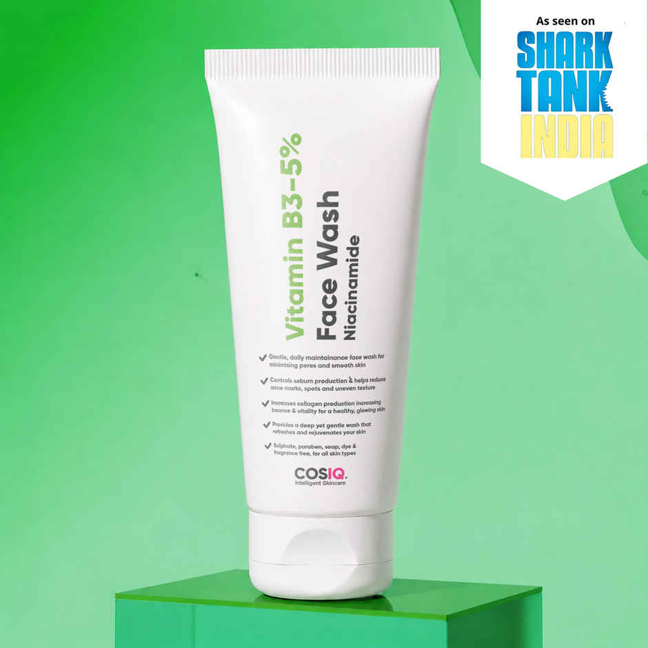 CosIQ 5% Niacinamide Daily Gentle Face Wash | Fades Dark Spots & Breakout | Dermatologically Tested