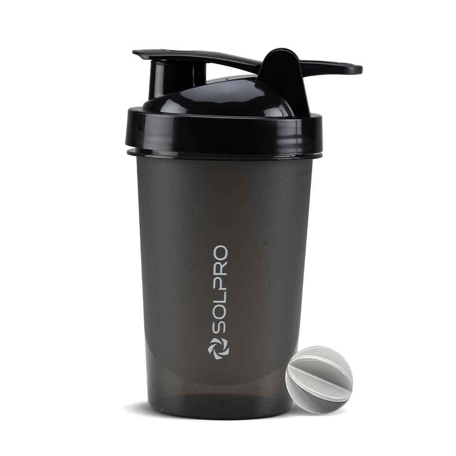 Solpro Fury Shaker Bottle | Gym Shaker |Bpa Free | 450 ml | Black