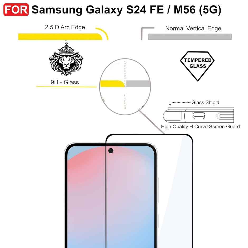 Artistque Tempered Glass for Samsung Galaxy S24 FE Screen Protector Guard