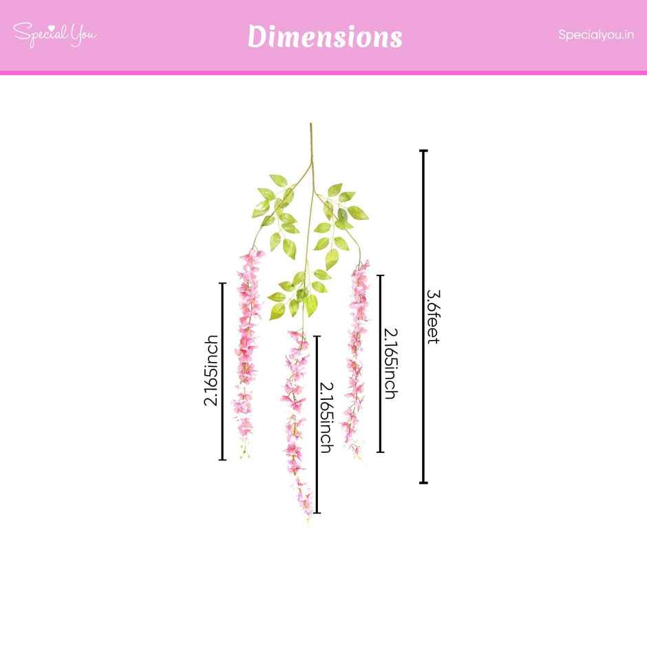 White Net Curtains With White & Pink Wisteria | Special You