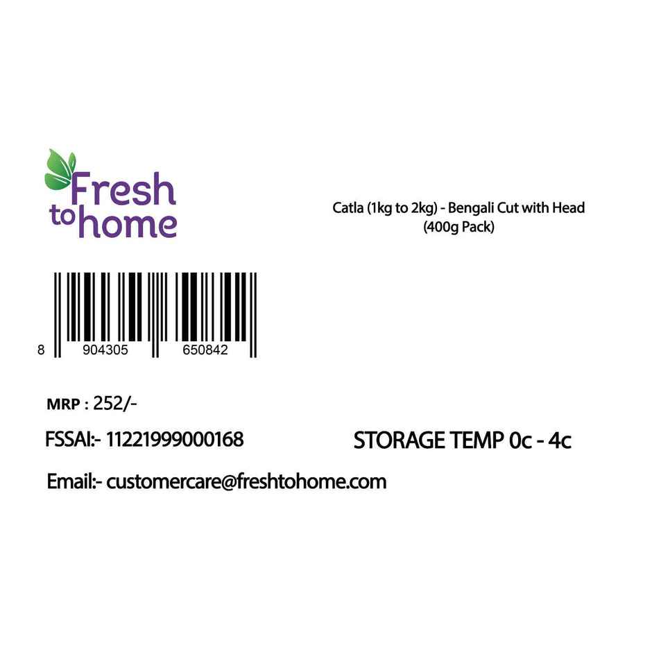 Freshtohome Catla Bengali Cut with Head