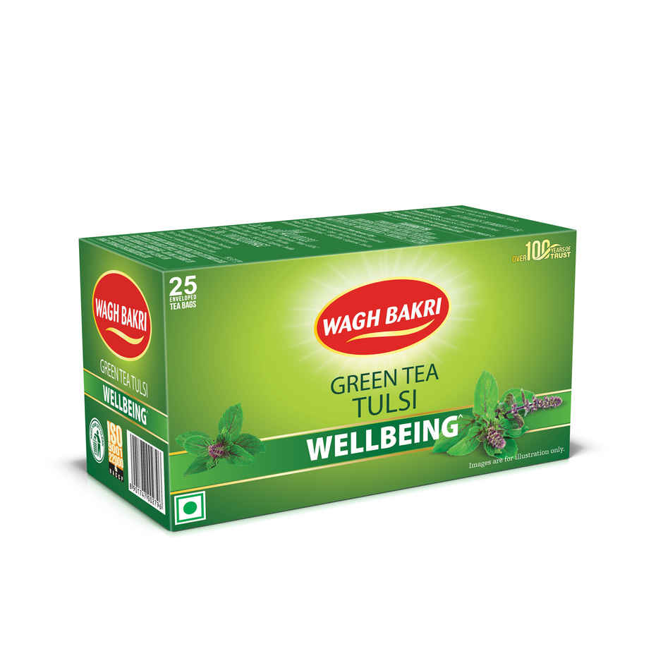 Wagh Bakri Tulsi Basil Green Tea