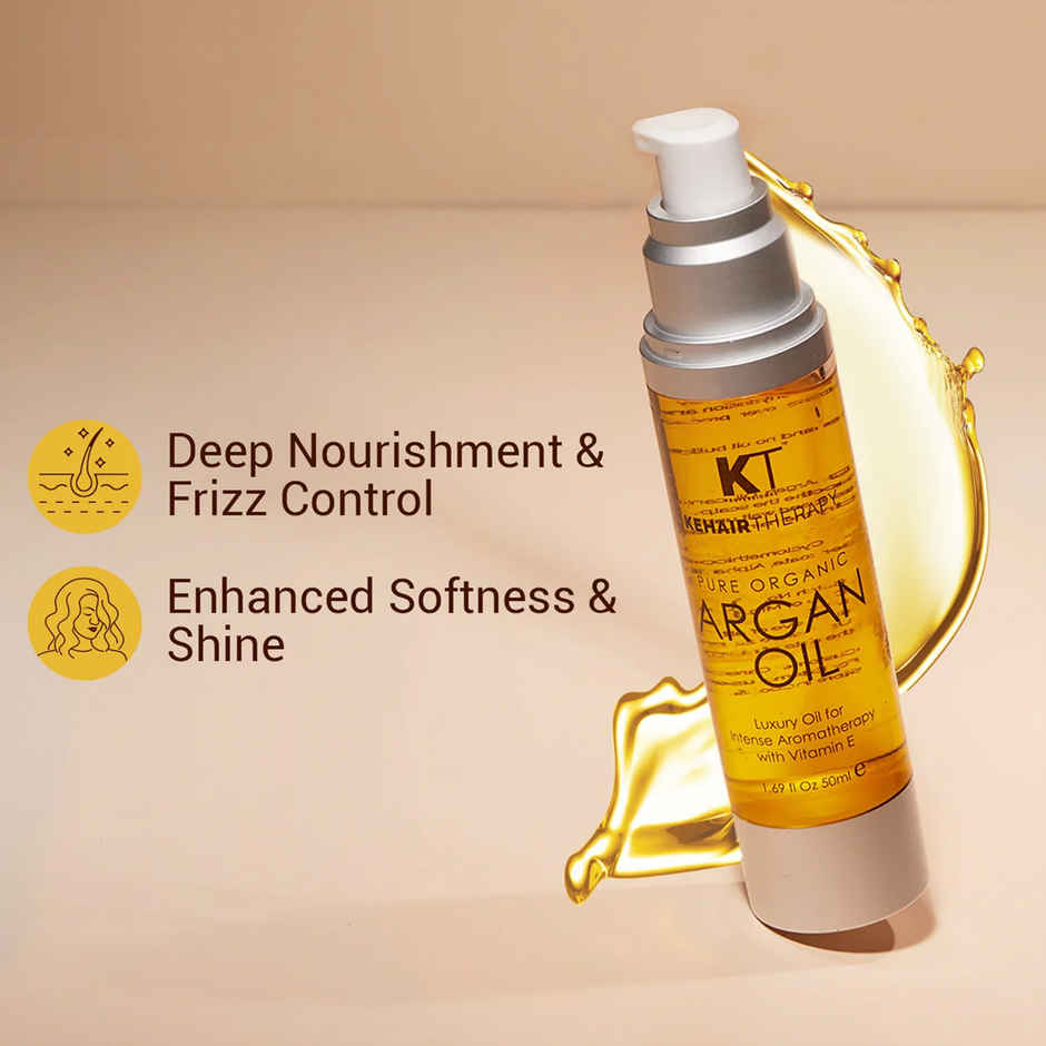 KT Professional Pure Organic Argan Oil Hair Serum with Vitamin E