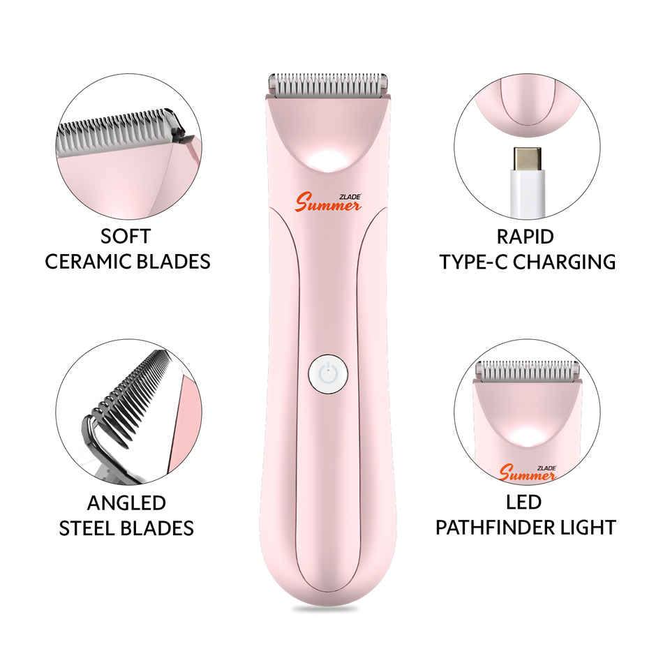 Zlade Summer Intimate Body Trimmer for Women | Bikini Line, Body Hair, Underarms | Waterproof