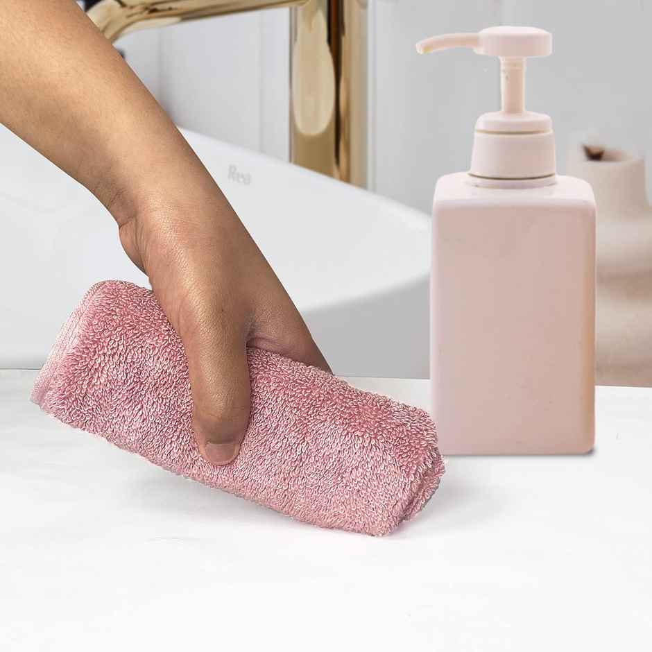 Status Cotton Solid Wash Towel | 30 x 30 cm (Colour May Vary)