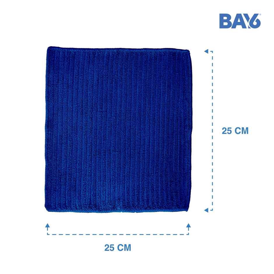 BAY6 Microfibre Solid Face Towel | 180 GSM | Assorted - 25 x 25 cm | Set of 4