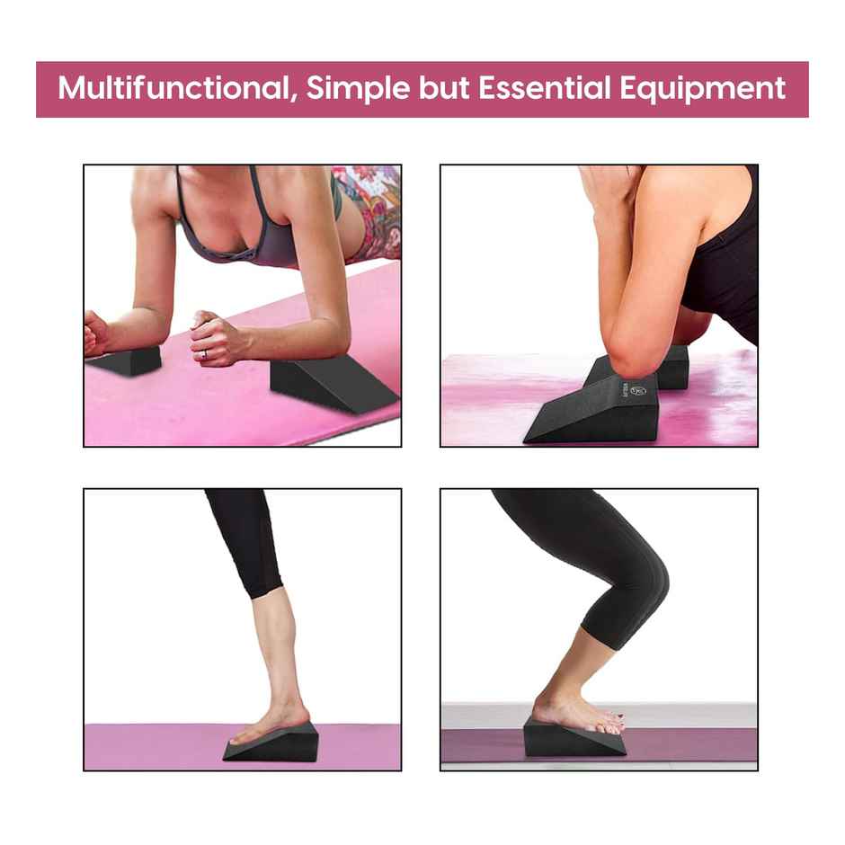 Wiselife Yoga Foam Wedge Blocks - (Set of 2-green)