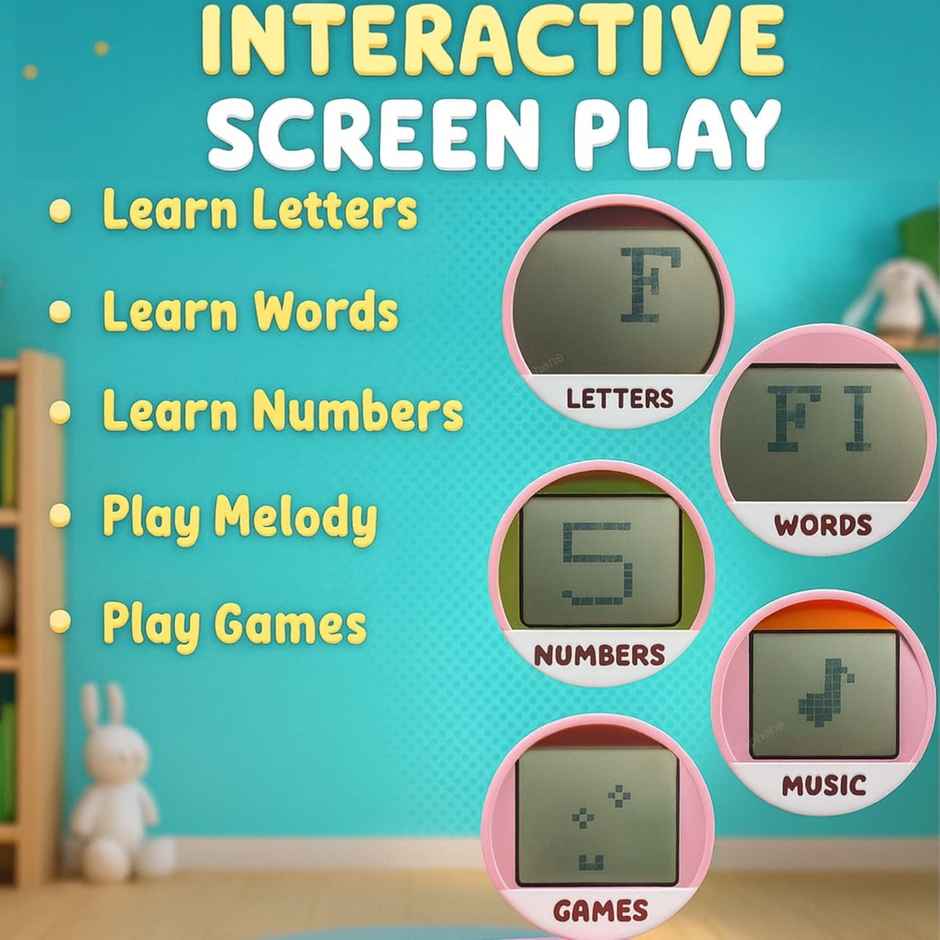 Fablue Educational Laptop Computer Toy for Kids - English Learning Laptop Toy for Kids - Multicolor