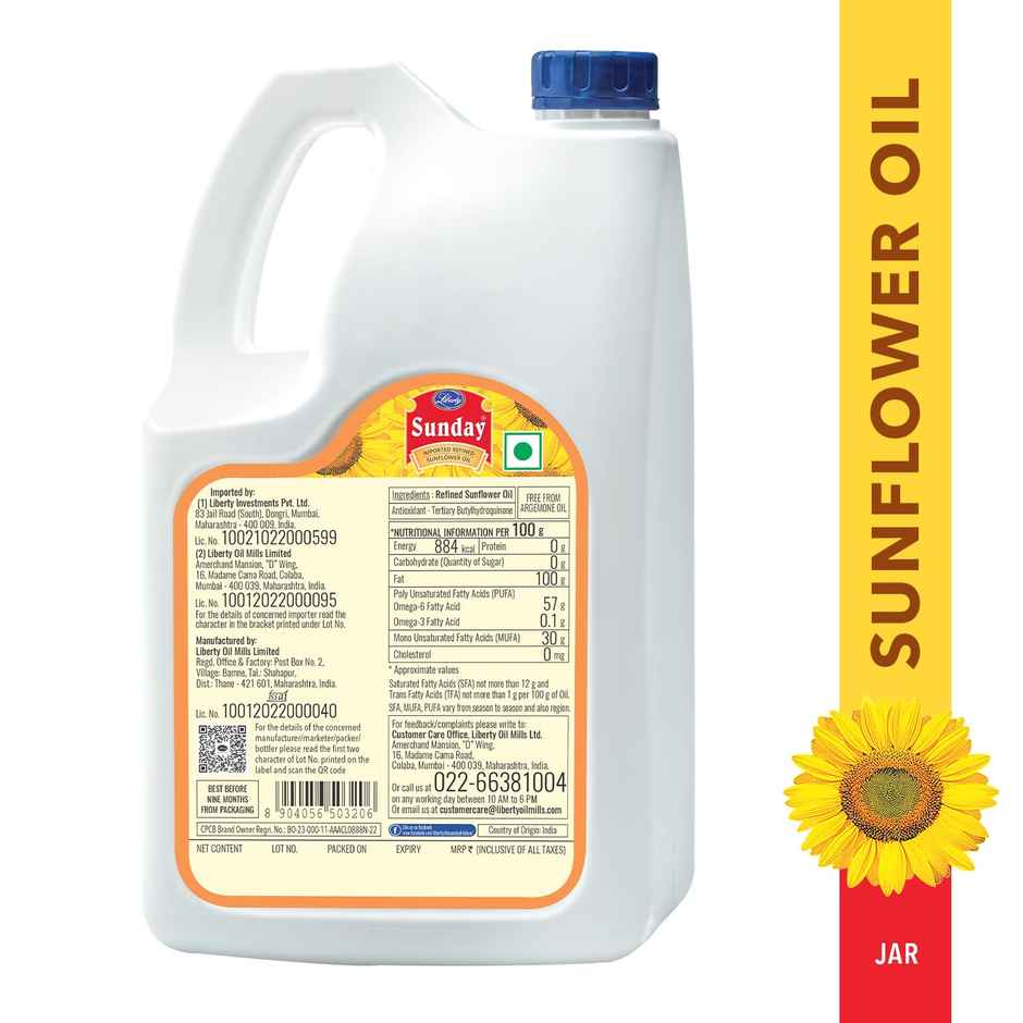 Sunday Refined Sunflower Oil