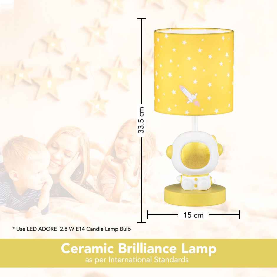 Ekhasa Ceramic Side Table Lamp For Kids Bedroom | Bedside Lamps For Children | Aesthetic Table Lamp