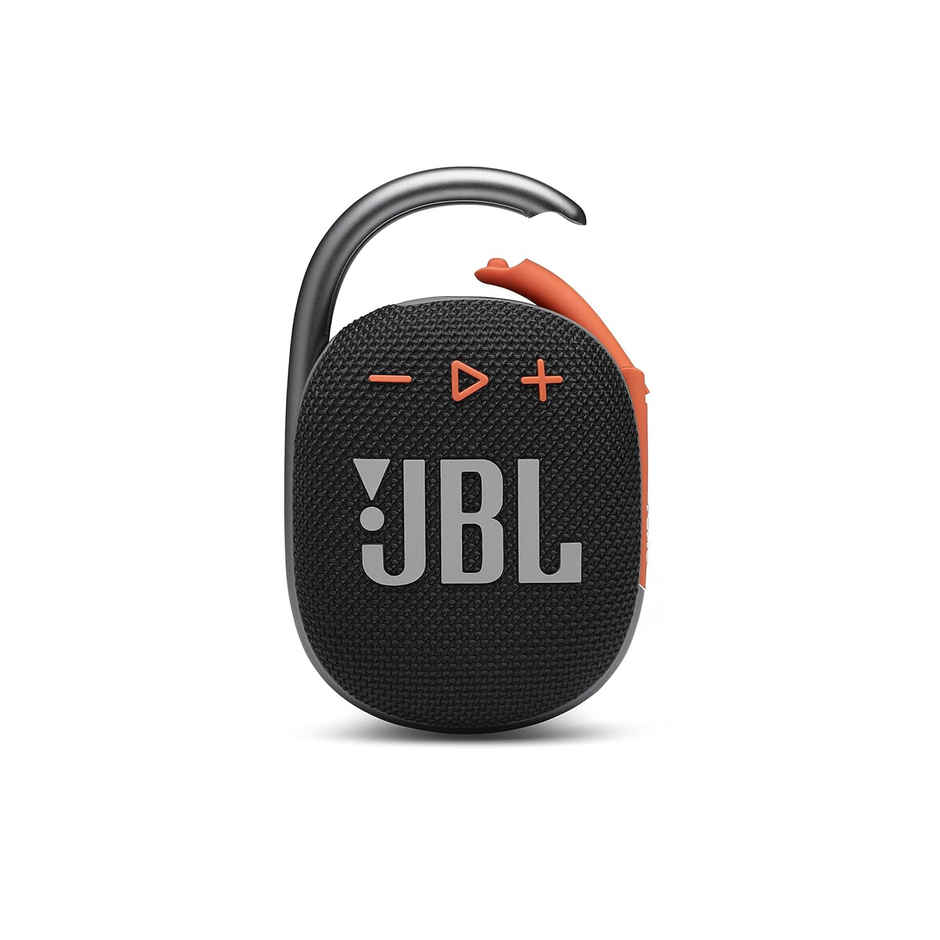 JBL Clip 4, Wireless Ultra Portable Bluetooth Speaker (Without Mic, Black & Orange)