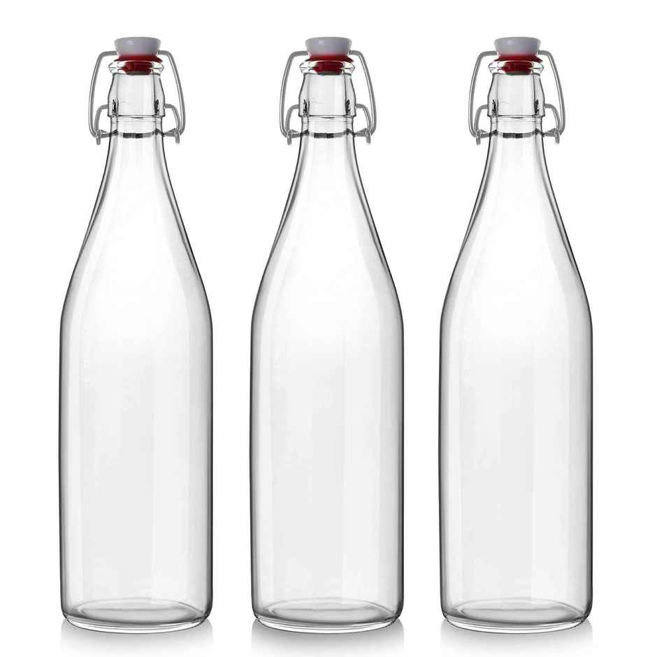 Cello Glass Aquaria Water Bottle Freezer Safe | Clear | 1 L