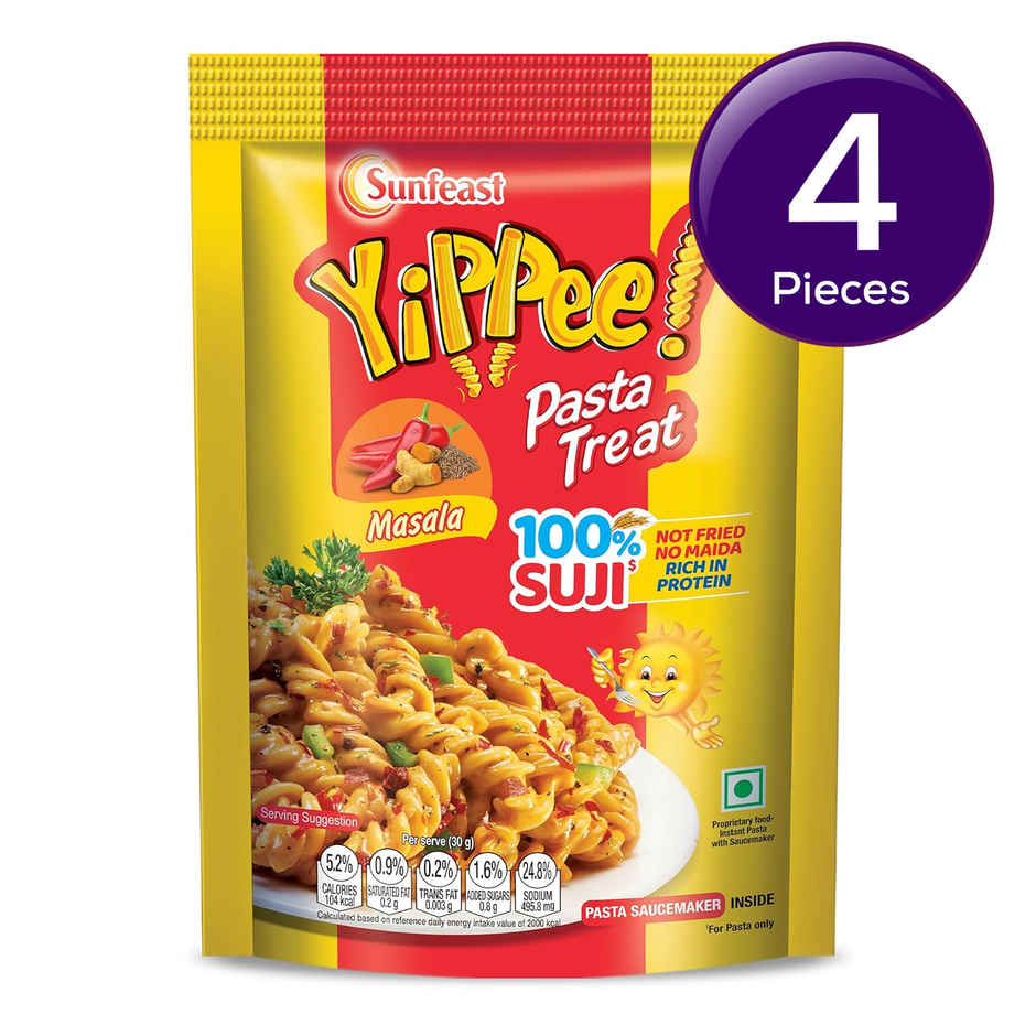 YiPPee! 100% Suji Masala Pasta Treat Combo