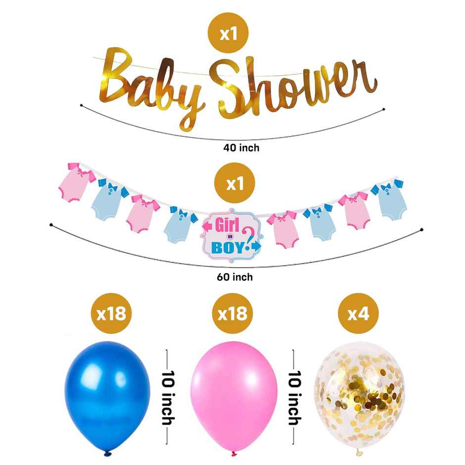 Baby Shower Decoration Items | Pack Of 50 | Party Propz