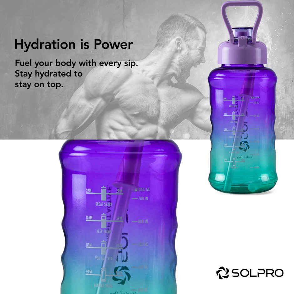 Solpro Voda Prague Sipper Water Bottle | Leakproof BPA Free for School Office Gym Travel | 1 L