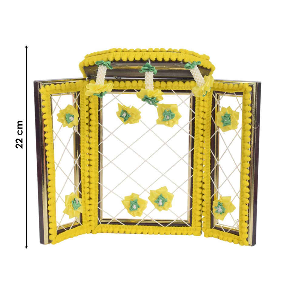 Magnificent Ganesha Phool Bangla | Yellow | 8 inch | Satvik