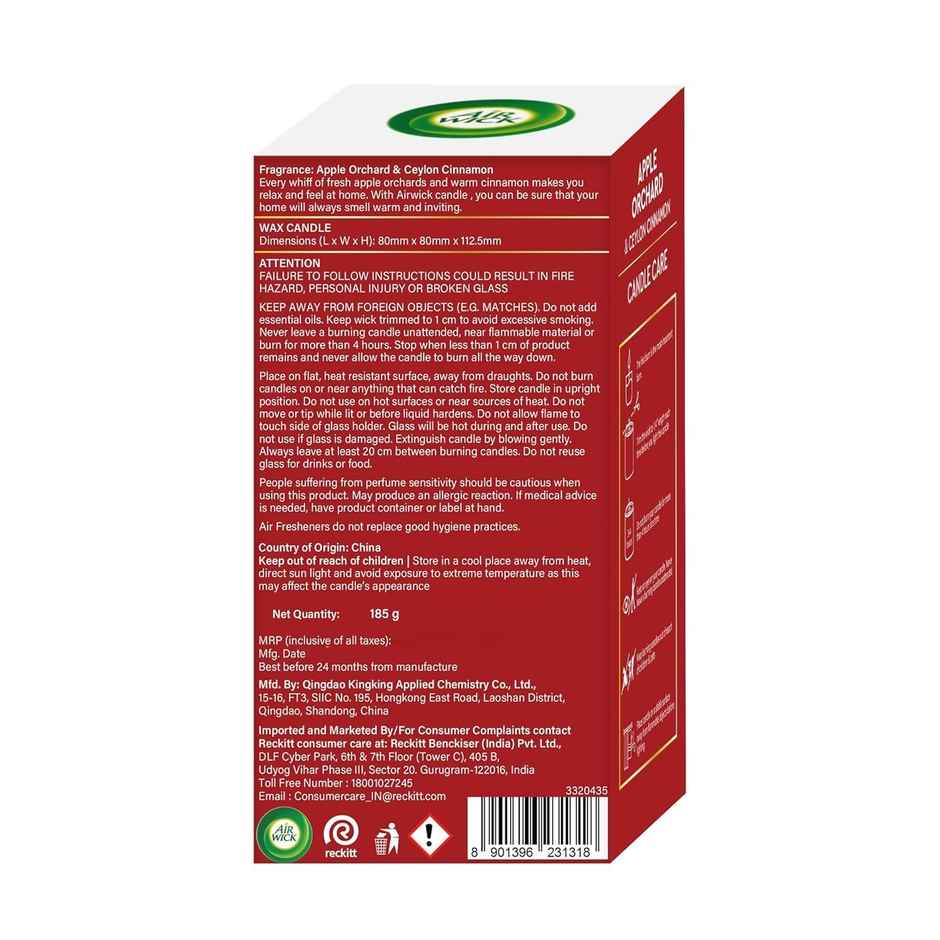 Airwick Home Fragrance Candle | Apple Orchard and Ceylon Cinnamon