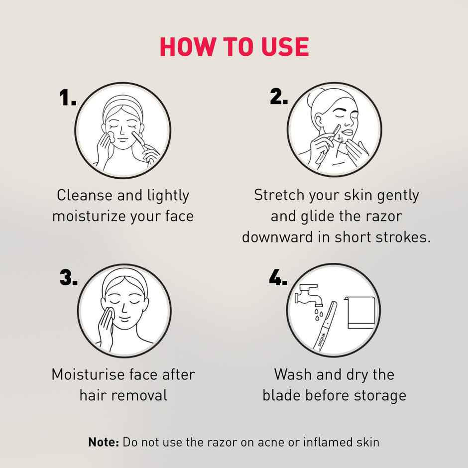 Sirona Reusable Face Razor for Women Facial Hair | Instant & Painless Hair Removal