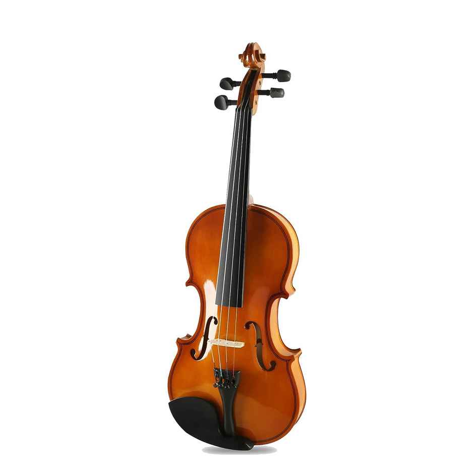 Kadence Vivaldi Violin V001C - 4/4 Violin with Bow | Rosin & Hard Case | Glossy Brown