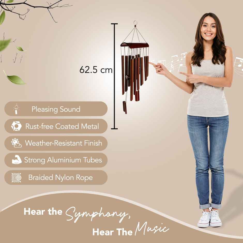 Ekhasa Positive Energy Bamboo Wind Chimes For Home, Balcony, Outdoor, Garden Decoration