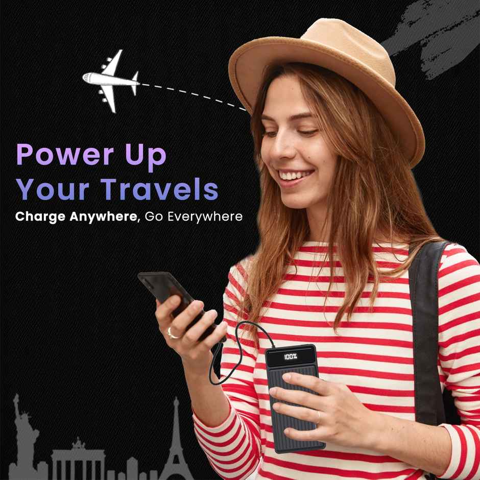 Portronics Luxcell B 20k 22.5W 20000 mAh Power Bank - Black