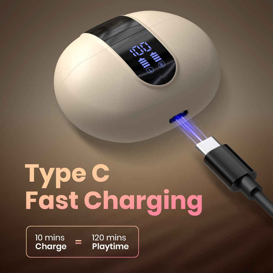 Portronics Twins 29 Smart TWS Earbuds Beige