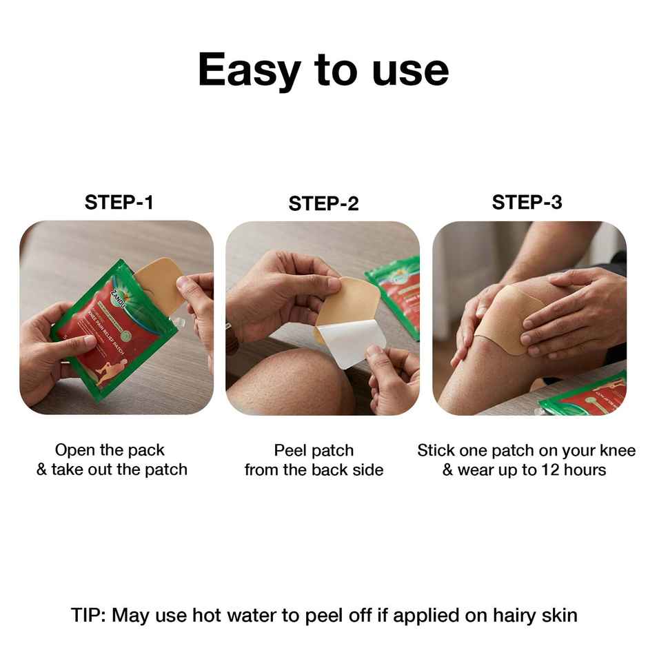 Zandu Ayurvedic Knee Pain Relief Patch (Pack of 5 patches)