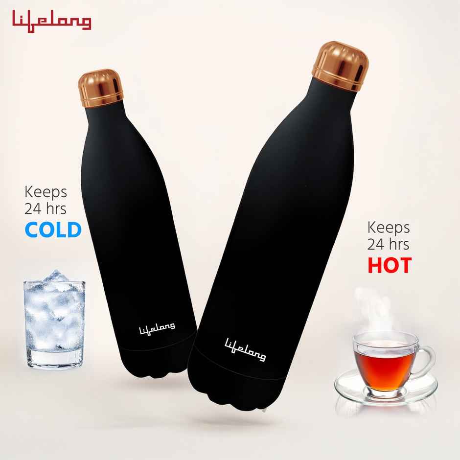 Lifelong Double Walled 24 Hours Hot and Cold Vacuum Insulated 1000 ml Flask - LLVF008