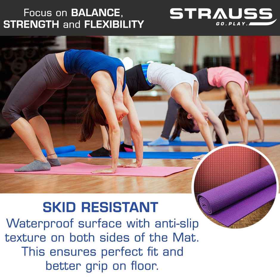Strauss Yoga Mat, 4 mm (Purple)