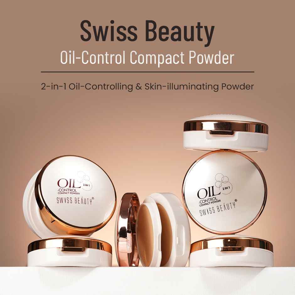 Swiss Beauty Oil Control Compact Powder - 01 Pearly Ivory