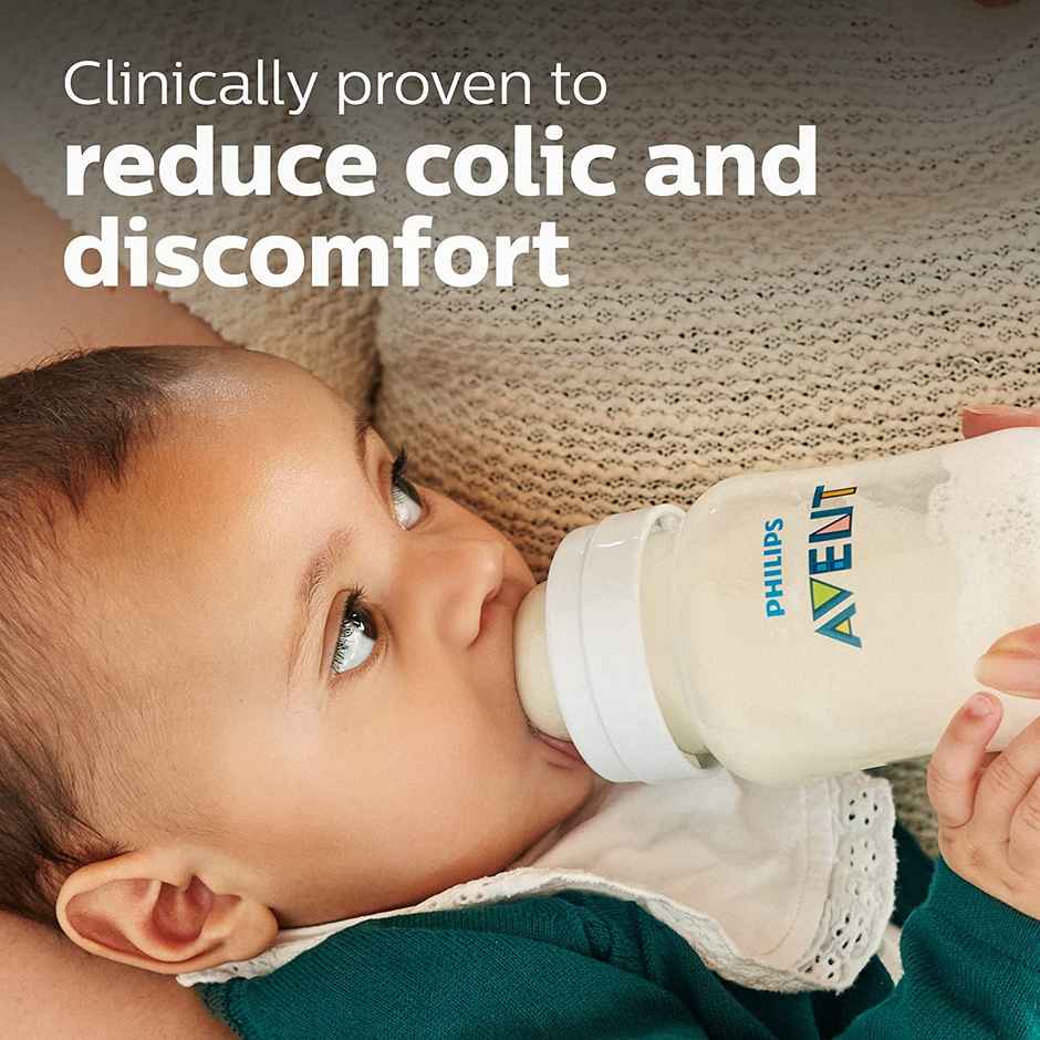 Philips Avent Anti-Colic Baby Feeding Bottles By Fratelli, 125Ml - Pack Of 2, Scy100/20