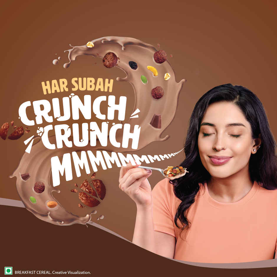 Saffola Muesli Choco Crunch With Flavour Pops 15 In 1 Fruit And Nuts